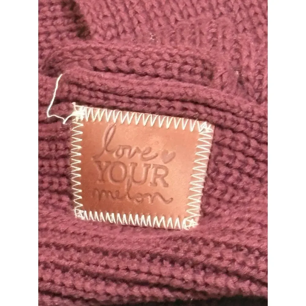 Love You Melon Knit Soft‎ Infinity Scarf Winter Maroon